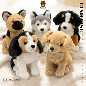 LON Dễ Thương Mềm Mô Phỏng Husky Golden Retriever Lớn Hơn Shepherd Boone Bulldog Sang Trọng Búp Bê Cho Bé Trai Ngồi Tư Thế Trẻ Em Bạn Gái Quà Tặng Sinh Nhật Chó Plushie Gối Động Vật