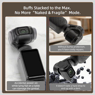 Dành cho vỏ bảo vệ DJI OSMO Pocket 4 / 3, xoay linh hoạt với nắp bảo vệ nghiêng chảo, túi cầm tay vlog 4 phụ kiện lưu trữ camera thể thao