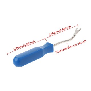 Bộ dụng cụ nạy chốt ốp cửa ô tô tuốc nơ vít cạy màu xanh 4 inch Móng tay loại bỏ،Tháo kẹp, kìm nhựa