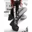 Nishino Hot Girl Original Hot Girl Boots Nữ Phong Cách Punk Đế Dày Martin Giày Cao Gót Tròn Gothic Nền Tảng Giày Hiệp Sĩ Giày
