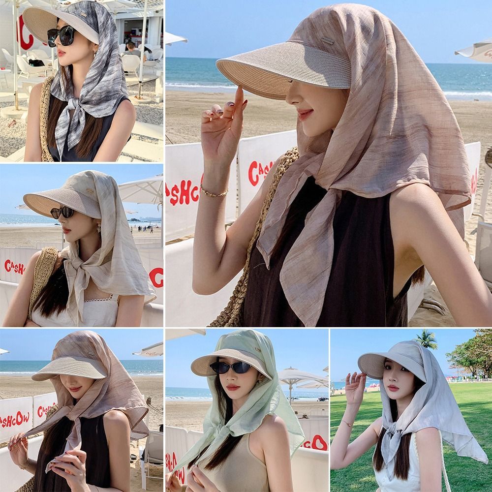 Mũ chống nắng HOBBYIN, Mũ trùm đầu dây đeo bảo vệ cổ, Tấm che nắng chống nắng chống tia cực tím hợp thời trang