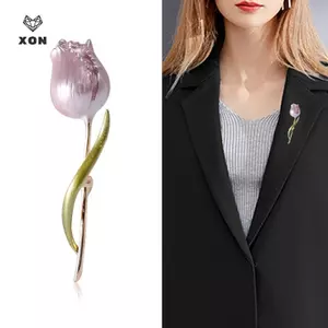Trâm Cài Tulip Men Mới Cho Nữ Hoa Cưới Văn Phòng Tiệc Trâm Cài Quà Tặng [Mina]