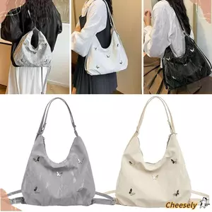 Túi Tote CHEESELY, Túi Đeo Vai Trang Trí Bướm, Dây Kéo Da PU Ba Lô Nữ Bé Gái