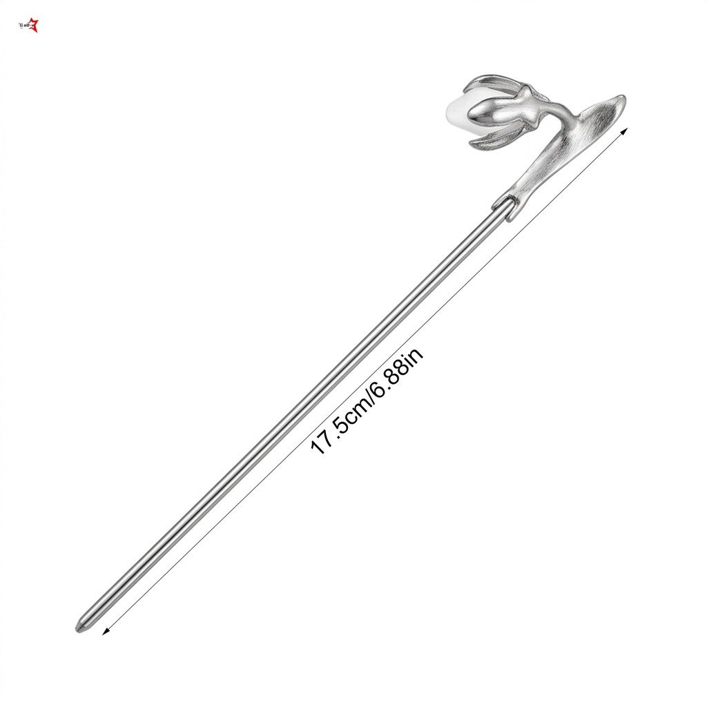Kẹp tóc Magnolia kim loại cổ điển cho nữ, phù hợp đám cưới và hàng ngày, phong cách truyền thống