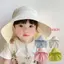 DARON Chống Nắng Người Cá Mũ, Tấm Che Nắp Khăn Cho Trẻ Em Mũ Xô, Đơn Giản Màu Chống Nắng Rộng Vành Mùa Hè Mũ Chống Nắng Đi Bộ Đường Dài