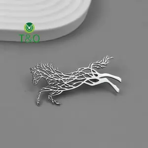 Trâm cài ngựa thép không gỉ, phụ kiện thời trang cho nam, trang sức cổ điển phù hợp mọi bộ đồ