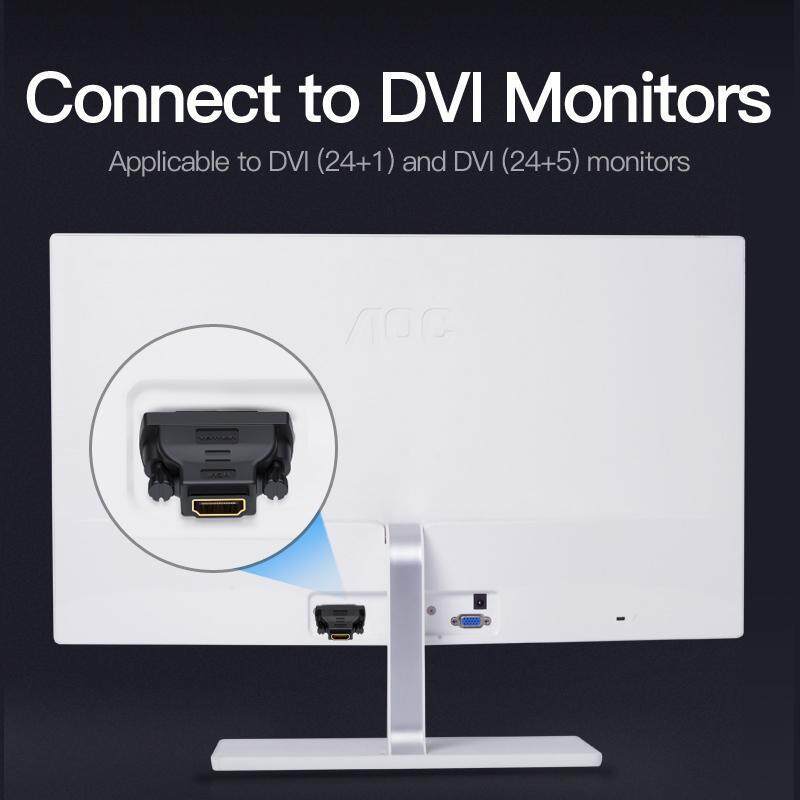 Bộ Chuyển Đổi DVI 24+1 / 24+5 Sang HDMI Vention Mạ Vàng Hỗ Trợ Full HD 1080P Cho PC Máy Chiếu PS3