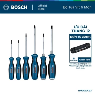 Bộ Tua Vít 6 Món Bosch 1600A02CV3 – Chuẩn Mực Cho Mọi Công Việc, Bền Bỉ Chuẩn Đức