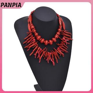 PNPIA - Set 2 Vòng Cổ San Hô Đỏ Phong Cách Vintage Boho, Thích Hợp Làm Quà Tặng Thời Trang Cho Bé Gái