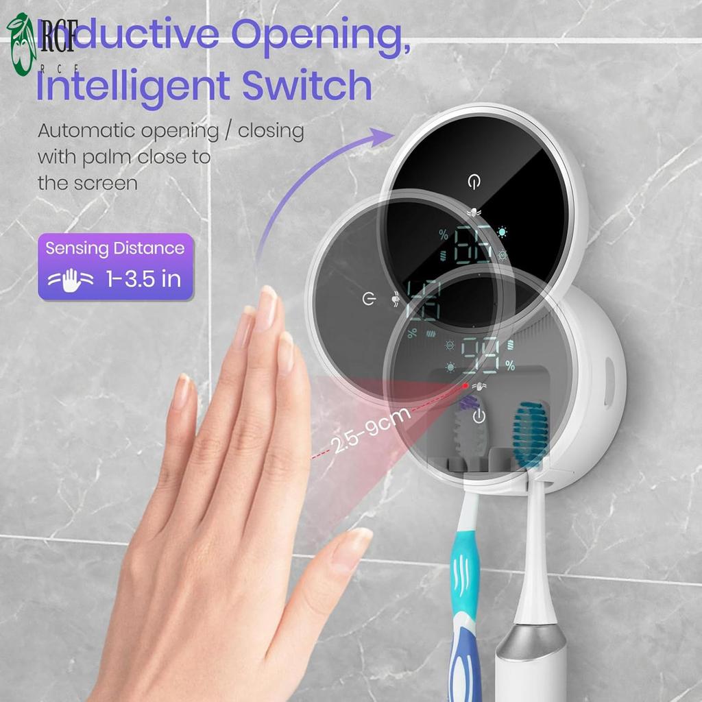 Hộp đựng nước rửa bàn chải đánh răng UV Khử trùng và sấy khô Vỏ treo tường Thích hợp cho cắm trại đi bộ đường dài