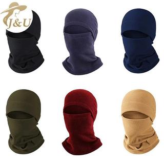 JU Mùa Đông Mũ Cực Lông Cừu Balaclava Nam Mặt nạ Cổ Ấm Bò Vỏ Nhiệt Thể Thao Khăn Mũ VN