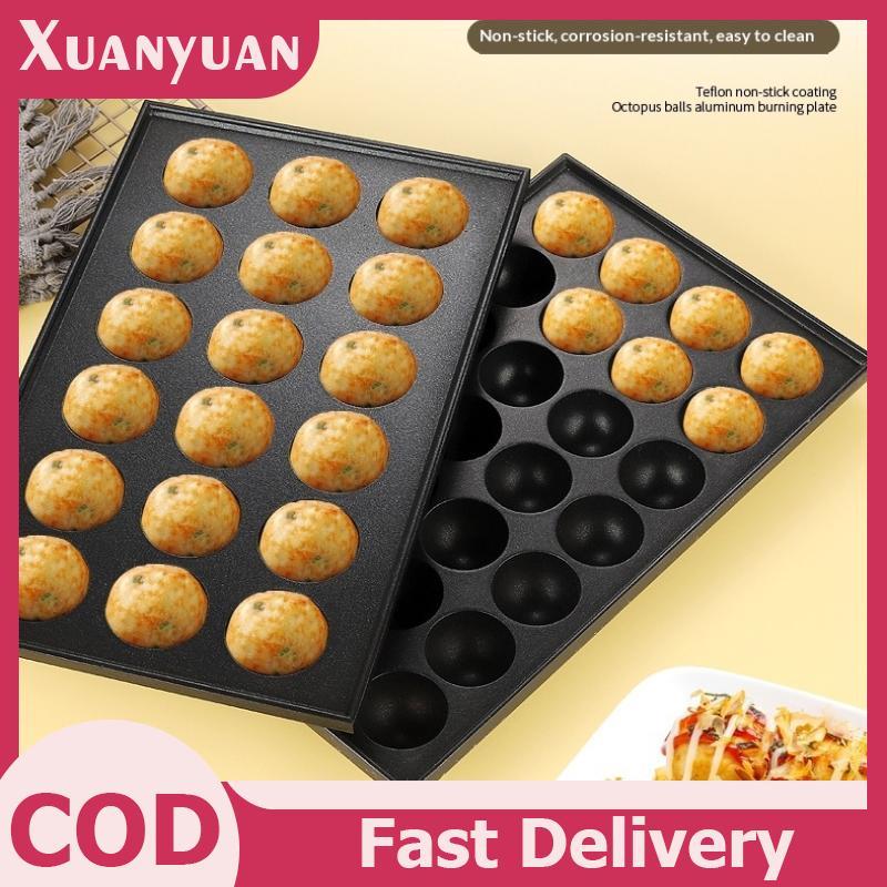 XUAN 28 Lỗ Cấp Thực Phẩm Chống Dính Bạch Tuộc Thịt Viên Nướng Khay, Trứng Chim cút, Bóng Cá, Bánh, Cần Thiết Cho Gia Đình Dã Ngoại Ngoài Trời VN