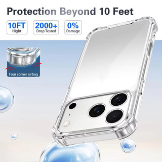 Ốp Điện Thoại Mềm Silicon Túi Khí Chống Sốc Cho iPhone 17 16 Pro Max 17 Air 16 Plus 16E Ốp Lưng Mỏng Trong Suốt