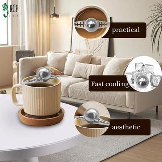 Bộ bóng làm mát cà phê bằng thép không gỉ Máy làm mát cà phê đá có thể tái sử dụng có đế chống trượt cho quán cà phê văn phòng tại nhà