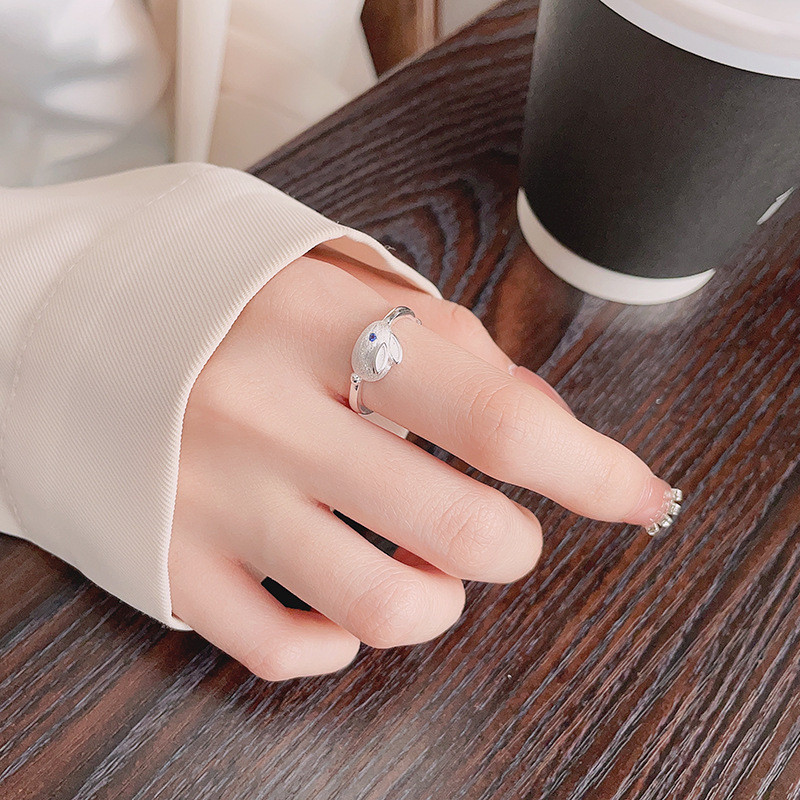 Nhẫn thỏ dễ thương bạc s925