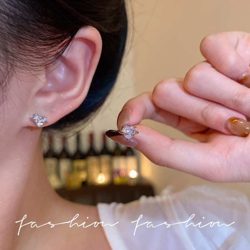 Bán chạy Thời Trang Phù Hợp Với Trái Tim Tình Yêu Zircon Bộ Bông Tai Nữ