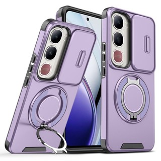 Ốp Cho Vivo Y31 Y21D VivoY31 VivoY21D 5G 4G Trượt Ống Kính Máy Ảnh Giáp Chống Sốc Ốp Điện Thoại Stent Đẩy Bảo Vệ Ống Kính Máy Ảnh Ốp Lưng Cứng Giá Đỡ Vòng Từ Tính Dễ Thương