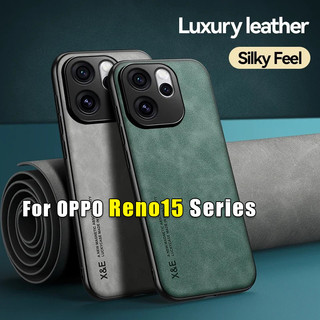 Vỏ Ô Tô Da Từ Tính Cho OPPO Reno 15 14 Pro Max F OPPOReno15 ProMax 5G Giá Đỡ Điện Thoại Thời Trang Bảo Vệ Cặp Đôi Ốp Lưng Chống Sốc