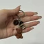 Yoo Hoạt Hình Đáng Yêu Cà Phê Đậu Móc Khóa Mặt Dây Chuyền Chìa Khóa Charm Ba Lô Treo Trang Trí Cho Độ Bền Đẹp