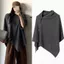 EDIWANY Dệt Kim Dày Ấm Poncho, Khăn Choàng Pashmina Dày Ấm Áp, Không Đều Có Nút Áo Len Thường Ngày Khăn Choàng Mùa Thu Đông