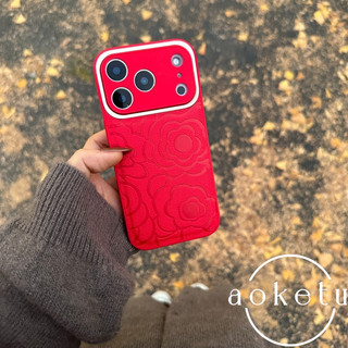 Cam camellia thích hợp cho vỏ điện thoại iPhone 7 Promax, ống kính 17 Pro cao cấp mới bao gồm tất cả các trường hợp bảo vệ không khí sáng tạo mùa thu đông