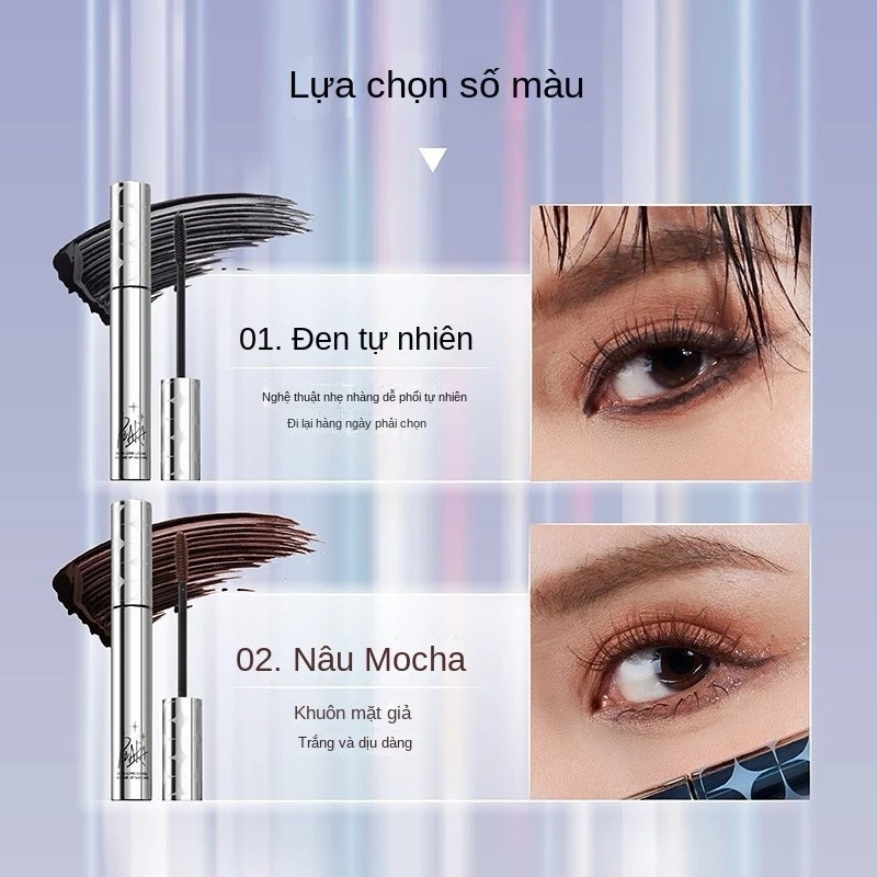 Mascara PIARA dạng ống bạc nhỏ, dài tự nhiên, cong, đậm đặc nhanh khô không thấm nước, lâu trôi và không dễ lem