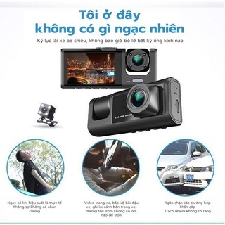 New Camera hành trình ô tô Taxi hỗ trợ kết nối 3 mắt ghi hình tốc độ cao Wifi full HD 1080p hồng ngoại siêu nét