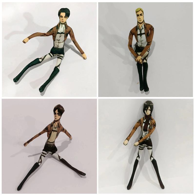 28CM Anime Attack on Titan Doll, Eren Jaeger Di Chuyển Được Rivaille Ackerman Cosplay Doll, Erwin Smith Zeke Jaeger Dây Trừu Tượng Skeleton Sang Trọng Búp Bê Nhồi Bông Nam Nữ