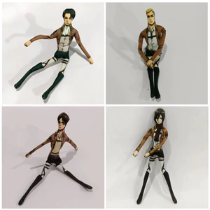 28CM Anime Attack on Titan Doll, Eren Jaeger Di Chuyển Được Rivaille Ackerman Cosplay Doll, Erwin Smith Zeke Jaeger Dây Trừu Tượng Skeleton Sang Trọng Búp Bê Nhồi Bông Nam Nữ