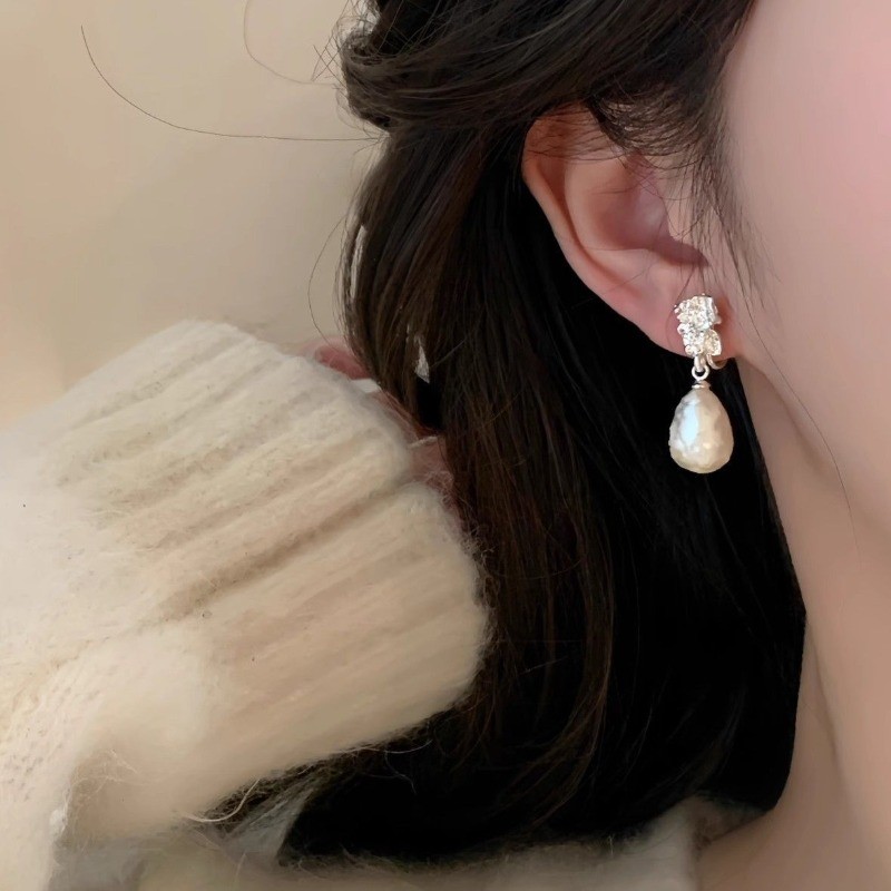 Bông Tái Thanhh Lich Họa Tiết Ngọc Trai Giọt Nước, Phong Cách Nu Nhẹ Sang TrỌng