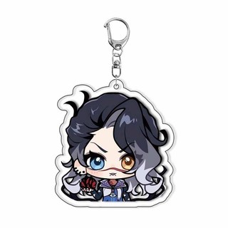 Anime Bun Valorant Acrylic Keychain Figures Vyse Clove Llaveros Cartoon Cosplay Key Chain Women Men Badge