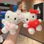 BH2 Sanrio Hello Kitty Plushie Trái Tim Tình Yêu Sang Trọng Móc Khóa Túi Dễ Thương Charm HB2