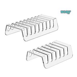 Kệ trưng bày CD WOAY, Thiết kế nhiều khe 6 / 8 Lưới Giá đỡ điện thoại Acrylic, Ký túc xá máy tính để bàn trong suốt chắc chắn đa năng cao cấp