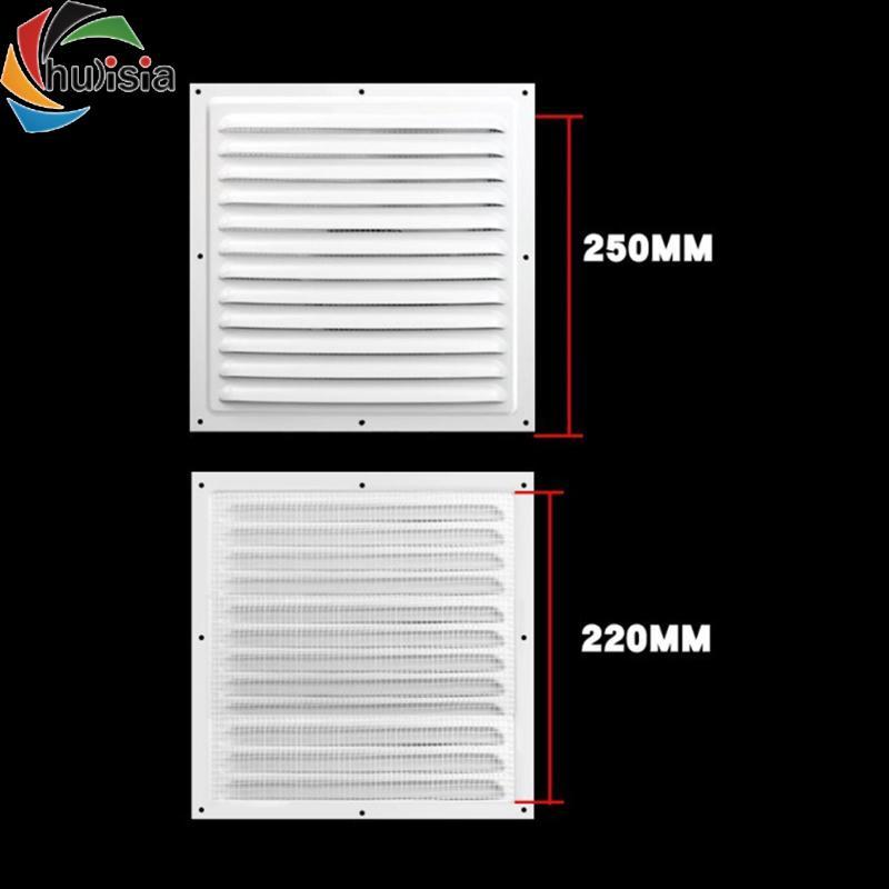 Hợp kim nhôm Lỗ thông hơi Lưới tản nhiệt màu trắng Chống thời tiết Louver Lưới che tường trần RV Garage Camper