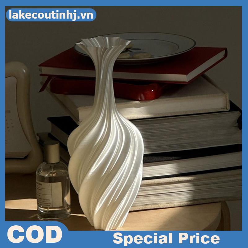 Lu 3d In Bình Hoa Phong Cách Hiện Đại Bình Hoa Có Họa Tiết Xoắn Thẩm Mỹ Hoa Trưng Bày Bình Cho Phòng Khách Để Bàn Trang Trí tinhj