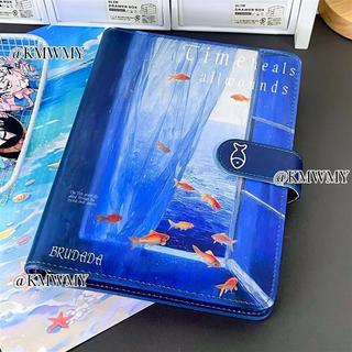 A5 Cá Vàng Dreamland Sách Thẻ Da Từ Tính Bốn Lưới Da Từ Tính Sách Thẻ Bốn Lưới Bưu Thiếp Sách Lưu Trữ A5 Cá Vàng Dreamland Từ Da Sách Thẻ Chữa Bệnh Màu Xanh 10cm Đuổi Sao Photocard Bốn Lưới Bưu Thiếp Lưu Trữ