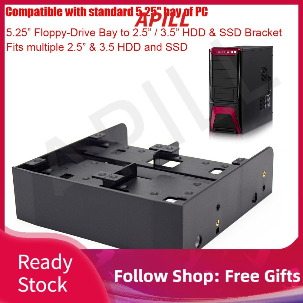 Apill Khay Gắn Cứng Chuyển Đổi Apll 5.25 \\\"Sang 3.5\\\"" / 2.5 \\\""Hdd Ssd Kèm Đinh Vít"