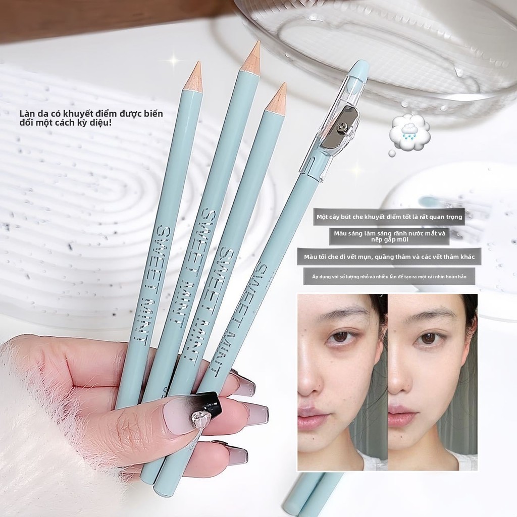 SWEET MINT [Bút che khuyết điểm 2 trong 1] – Che mụn, quầng thâm, đốm nâu, có gọt bút chì tiện lợi