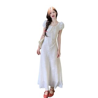 [Khuyến mãi 10%] Váy dài Plus Size phong cách mới cho nữ mùa hè, thiết kế thanh lịch từ chất liệu Jacquard