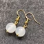 Bông Tai Chalcedony Mã Não Trắng Phong Cách Mới, Thích Hợp Thời Trang Cổ Điển