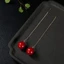 Thời trang Retro Phong cách dân tộc Cinnabar Bông tai cát vàng tím