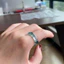Nhẫn hoa nổi đá ngọc thạch anh, thích hợp cho nhẫn đeo hàng ngày