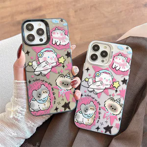 Ốp Lưng Cho Redmi Note 14 13 12 11 10 14C 13C 12C 11A 10C 9C A3 A2 A1 C75 C65 C61 C55 C31 X7 X6 M6 13T 14T Pro Mạ Acrylic IMD Case Motif Mèo Dễ Thương CYIM194