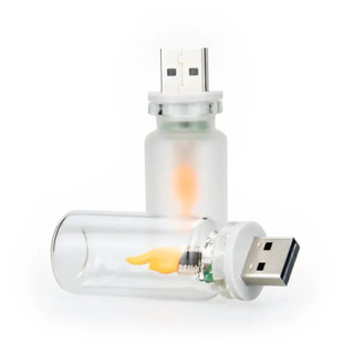 Đèn LED USB Nhấp Nháy Nến 5V Ngọn Lửa Đèn Ngủ Mờ Kính Trong Suốt Trang Trí Điều Khiển Cảm Ứng Chiếu Sáng Tâm Trạng Cho Xe Ô Tô Đèn Gia Đình