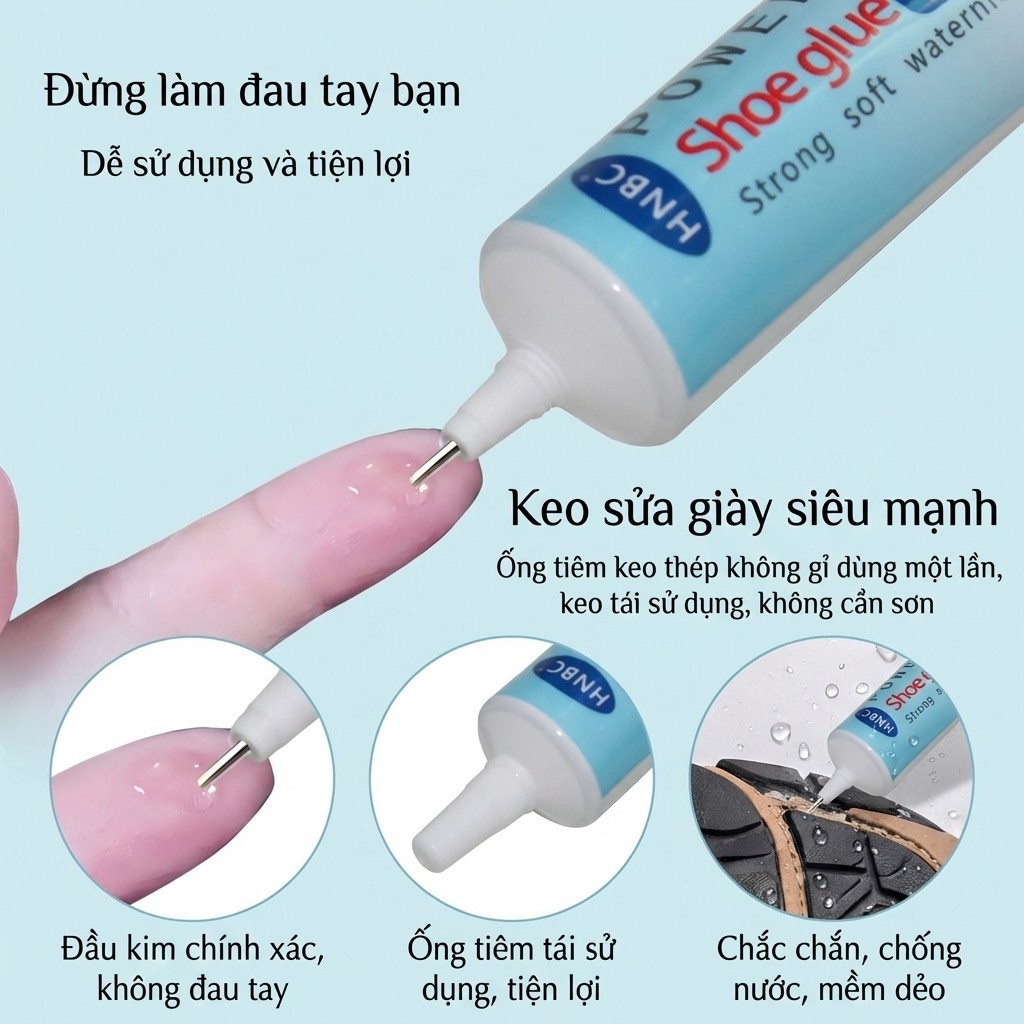 ⚡COD⚡Keo sửa giày chống thấm nước và chắc chắn/Keo sửa giày cường độ cao/keo sửa giày/keo nhựa trong suốt mềm/keo dán giày dép siêu chắc