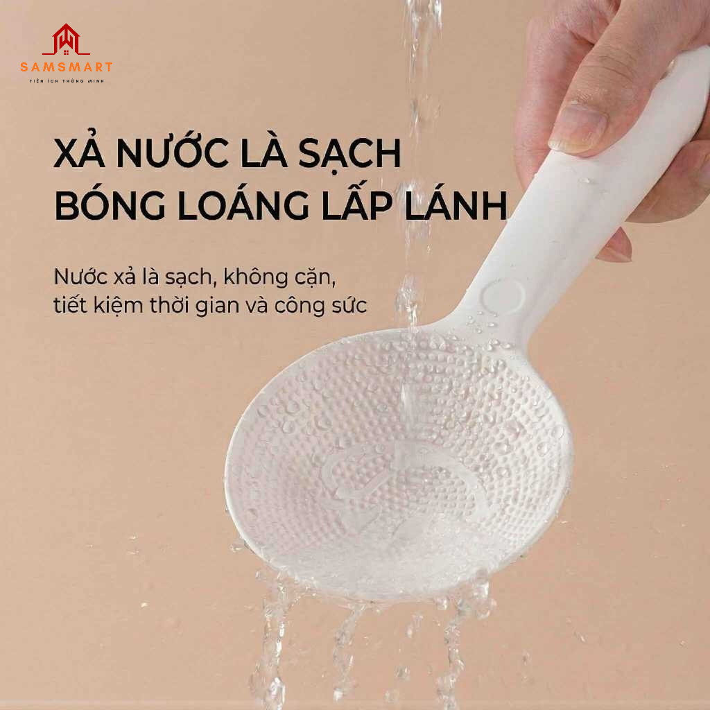 Muôi Xới Cơm Tự Đứng Chống Dính, Nhựa PP Cấp Thực Phẩm Cao Cấp, Chịu Nhiệt, Dụng Cụ Tiện Dụng Bền Đẹp