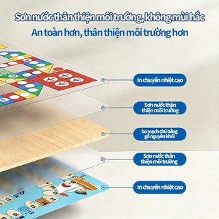 Bộ cờ gỗ 11 trong 1 – Cờ vua, cờ tướng, cờ vây, cá ngựa – Đồ chơi trí tuệ Montessori – Rèn luyện trí não cho trẻ