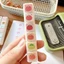 BEABOUT Tem Văn Phòng Phẩm, Bộ 6 Tem Cao Su Nhựa, Tâm Trạng Thời Tiết Du Lịch Mini Size Trắng Kawaii Tem Tạp Chí Sử Dụng
