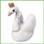 Thiên Nga Trắng Plushie Crown Swan Sang Trọng Thú Nhồi Bông Trắng Geese 11 Inch Plushie Có Vòng Cổ Mềm Mại Sang Trọng Gối wipqsvn