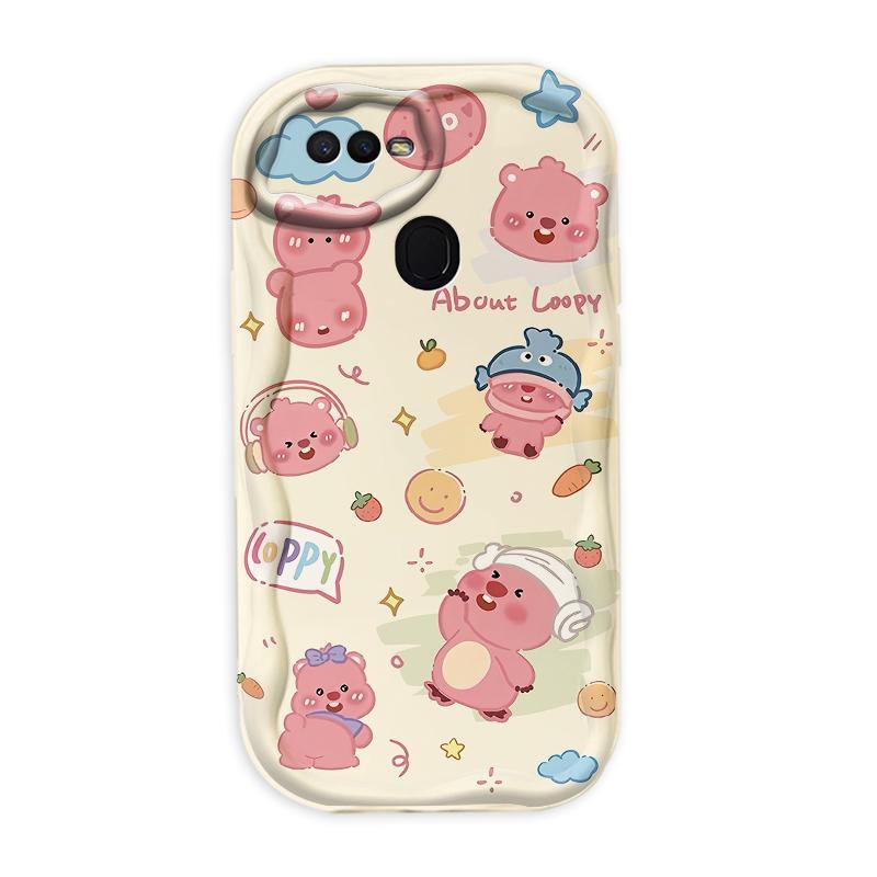 Thích Hợp Cho OPPO A5S A7 A12 F9 F9 Pro 3D Phụ Kiện TPU Mềm Hoạt Hình Dễ Thương Loopy Vỏ Điện Thoại Chống Sốc